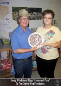 Donation of Kerrville Centennial Plate